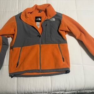 The North Face Women’s Denali Orange and Gray Jacket